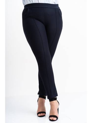 Pantaloni tip colanti dama marimi mari bleumarin cu cusatura 2XL (44)